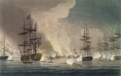 Cezayir Kraliyet Donanması Tarafından Bombardıman by Thomas (after) Whitcombe