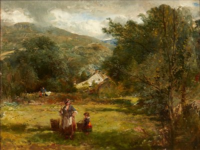 Tarlada Çalışmak (gemide yağ) by Thomas (follower of) Faed