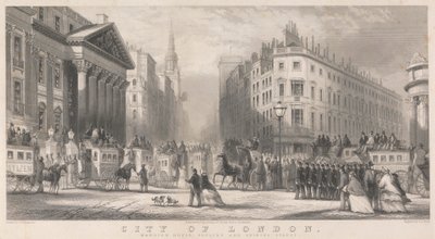 City of London, Mansion House, Poultry ve Prince's Street by Thomas Abiel Prior