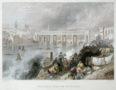 güneybatıdan Newcastle-upon-Tyne, c1850 by Thomas Abiel Prior