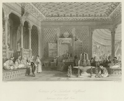 Bir Türk Kafesinin İçi by Thomas Allom