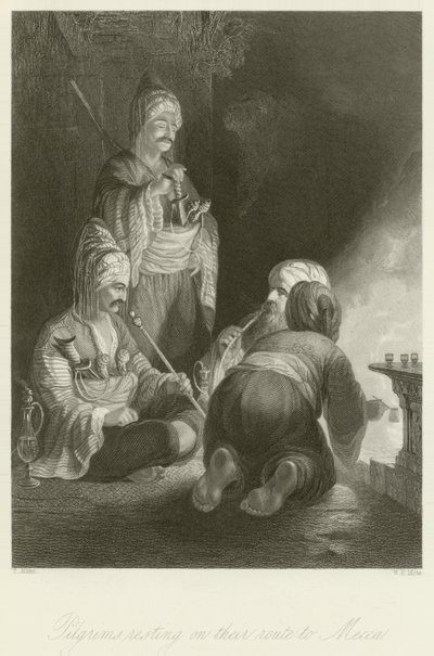 Hacılar Mekke yolunda dinlenirken by Thomas Allom