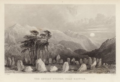 ಕೆಸ್ವಿಕ್ ಟರ್ಕ್ ಬಳಿಯ ಡ್ರುಯಿಡ್ಸ್ ಸ್ಟೋನ್ by Thomas Allom