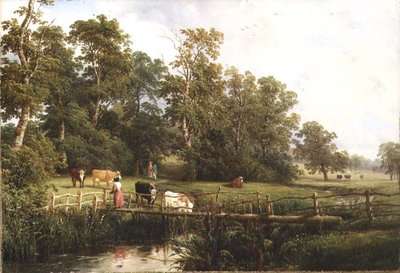 Rustik Bir Köprü, Stoneleigh Parkı by Thomas Baker