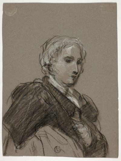Kadın Büstü (rekto); Draped Figür, Üç Çeyrek Boy (ters) by Thomas Barker