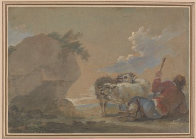 Çoban ve Koyunlu Manzara by Thomas Barker