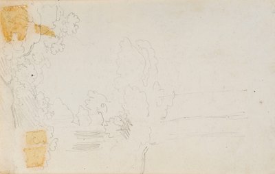 Bir manzara ve ağaçlar (verso) by Thomas Baxter