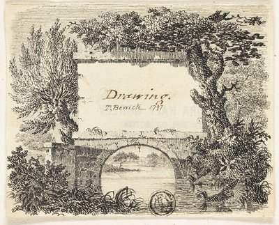 Köprü Ağaçları ile Vinyet by Thomas Bewick