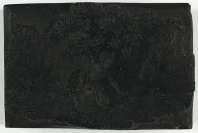 Çiçek Toplayan Kadın için Tahta by Thomas Bewick