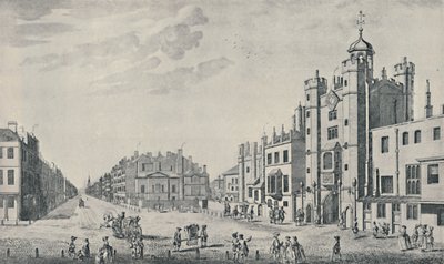 St. James Sarayı Dışı, Pall Mall, 1740-1760, 1920 by Thomas Bowles