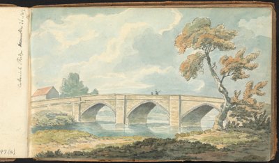 Peyzaj ve Figür Çalışmaları Albümü: Catterick Bridge by Thomas Bradshaw