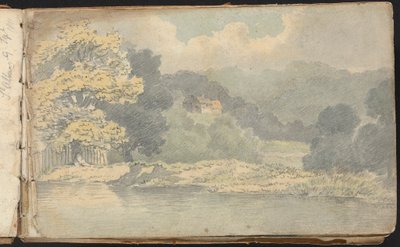 Peyzaj ve Figür Çalışmaları Albümü: St. Albans yakınlarındaki Manzara Sahnesi by Thomas Bradshaw