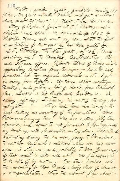 Thomas Butler Gunn Diaries- Cilt 10, sayfa 123, 24-25 Şubat 1859 by Thomas Butler Gunn