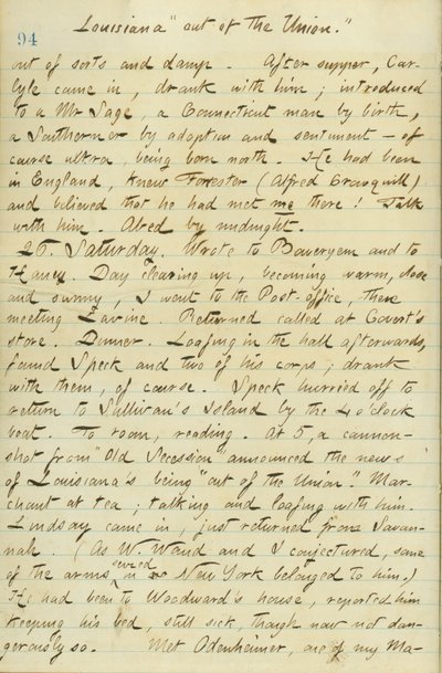 Thomas Butler Gunn Diaries - Cilt 15, sayfa 104, 25 Ocak 1861 by Thomas Butler Gunn