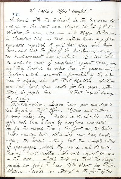 Thomas Butler Gunn Diaries- Cilt 16, sayfa 224, 5 Haziran 1861 by Thomas Butler Gunn