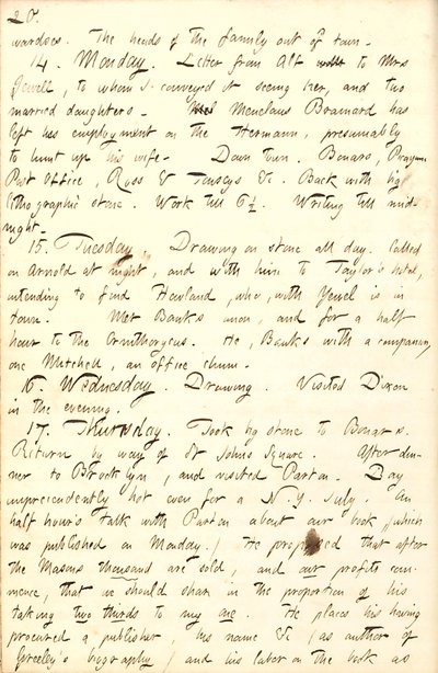 Thomas Butler Gunn Diaries- Cilt 8, sayfa 27, 13-17 Temmuz 1856 by Thomas Butler Gunn