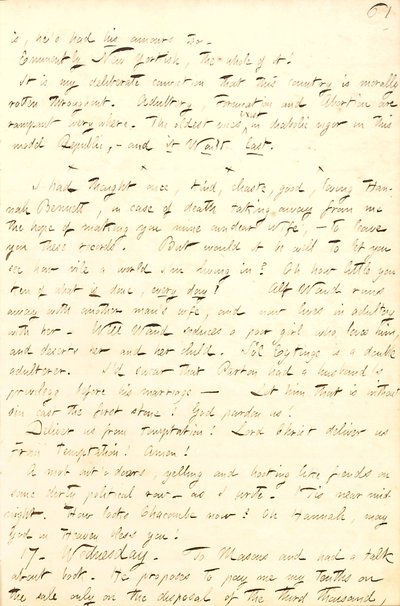 Thomas Butler Gunn Diaries- Cilt 8, sayfa 68, 16-17 Eylül 1856 by Thomas Butler Gunn