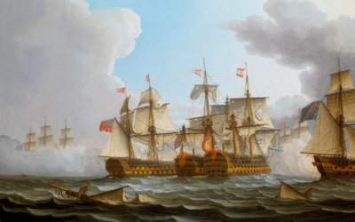 Cape St. Vincent Savaşı by Thomas Buttersworth