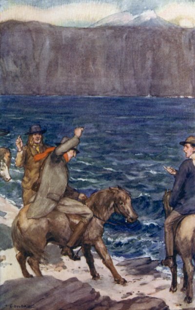 Jules Verne'in Dünyanın Merkezine Yolculuk için İllüstrasyonu (renkli litho) by Thomas Cantrell Dugdale