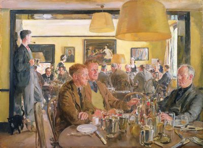 Chelsea Arts Club'da öğle yemeği by Thomas Cantrell Dugdale
