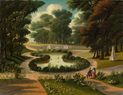 Mount Auburn Mezarlığı, 19. yüzyılın ortalarında. by Thomas Chambers