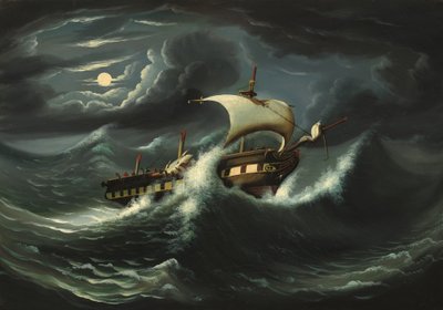 Fırtınada Fırkateyn by Thomas Chambers