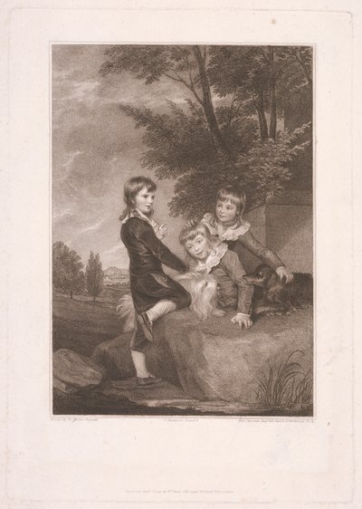 Thomas Philip üçüncü Lord Grantham, daha sonra Earl De Grey, kardeşleri Frederick John ve Philip ile birlikte by Thomas Cheesman