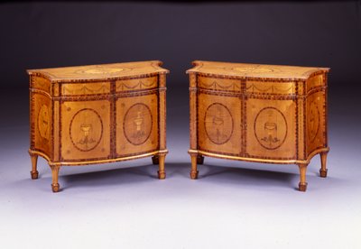 George III komodin çifti (harewood ve kingwood) by Thomas Chippendale