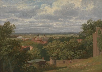 Londra'nın Uzaktan Görünümüyle Gözlemevinden Greenwich Hastanesi by Thomas Christopher Hofland