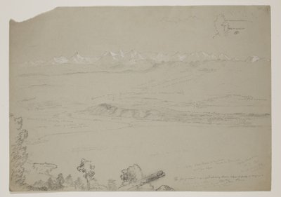 Muri Simmental, mu Busuwisi, 1841 (ikaramu yazamuye hamwe na gouache ku mpapuro) ki by Thomas Cole