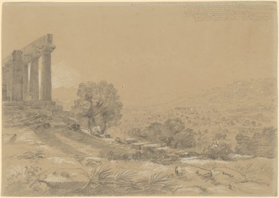 Juno Tapınağı, Agrigentum by Thomas Cole