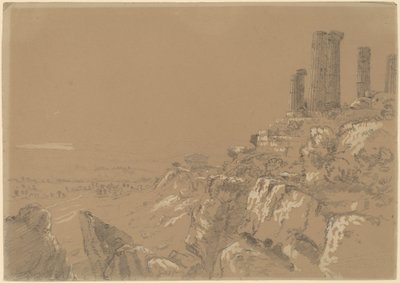 Juno, Lucina ve Concordia Tapınakları - Agrigentum, Sicilya by Thomas Cole