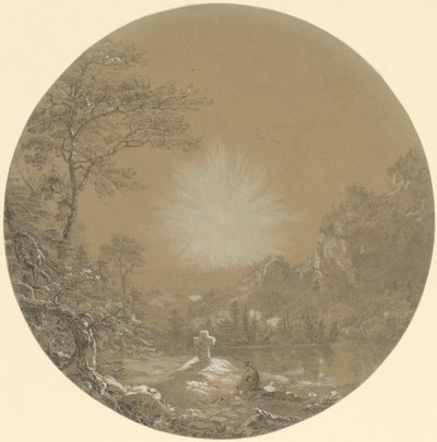 Vahşi Doğada Haç by Thomas Cole
