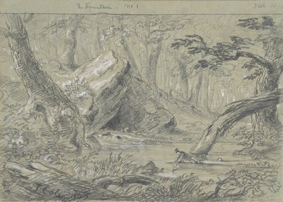 Çeşme, No. 1: Ölümüne Susayan Yaralı Kızılderili, 1843. by Thomas Cole