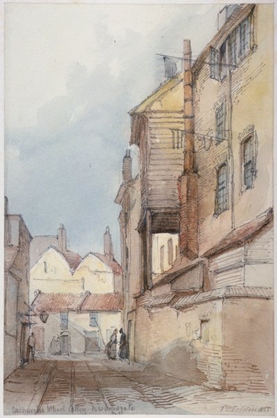 Catherine Wheel Alley, Londra Şehri, 1855. by Thomas Colman Dibdin