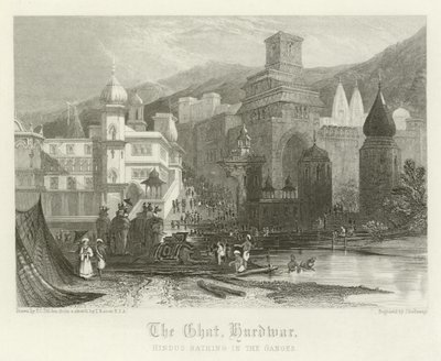 Ghat, Hurdwar, Hindistan by Thomas Colman Dibdin