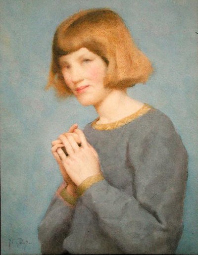 Phyllis Gotch (kağıt üzerine sulu boya) by Thomas Cooper Gotch