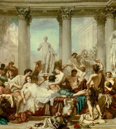 Detay: The Romans of Decadence, Thomas Couture (1815-1879) tablosu by Thomas Couture