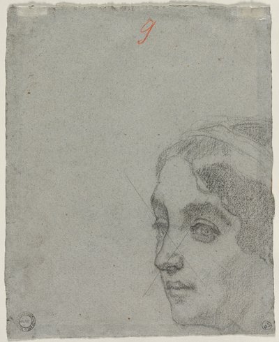 Bir Kadının Başı verso, c. 1857. by Thomas Couture
