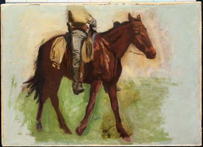 "Çorak Topraklarda Kovboylar" için eskiz by Thomas Cowperthwait Eakins
