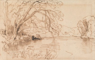 Nehri Sarkan Bir Ağaç by Thomas Creswick