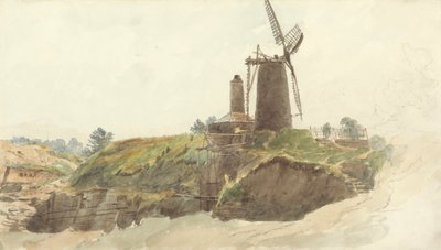 Yel Değirmeni ile Manzara by Thomas Creswick