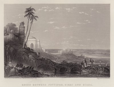 Futtipur, Sikri ve Biana (renkli taş) arasındaki kalıntılar by Thomas Creswick