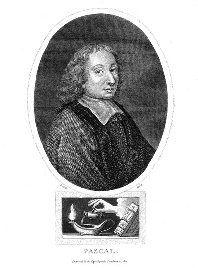 Blaise Pascal, 17. yüzyıl Fransız filozofu, matematikçisi, fizikçisi ve ilahiyatçısı, 1821 by Thomas Dale