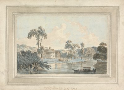 Çiftlik Evi, Nehir ve Mavna by Thomas Daniell