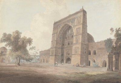 Jami Camii'nin Ana Girişi, Jaunpur by Thomas Daniell