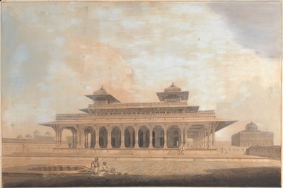 Allahbad'daki Sarayın bir kısmı by Thomas Daniell