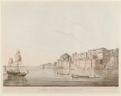 Ramnugur, Bernares yakınlarında, Ganj Nehri üzerinde by Thomas Daniell