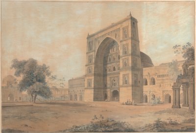 Sultan Hussain Sherki Tarafından Yaptırılan Juanpore Camii | Aralık 1789'da çekildi by Thomas Daniell