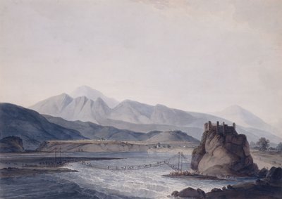 Halat Köprüsü, Srinagar, Garhwal, Uttar Pradesh, by Thomas Daniell